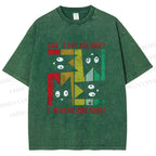 Unisex Cant' You See Mee Cat Printed Washed Tee