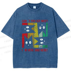 Unisex Cant' You See Mee Cat Printed Washed Tee
