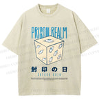 Unisex Prison Realm Printed Washed Tee