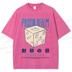 Unisex Prison Realm Printed Washed Tee