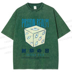 Unisex Prison Realm Printed Washed Tee