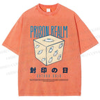 Unisex Prison Realm Printed Washed Tee