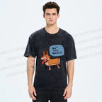 Unisex Dont Kill Yourself Dog Printed Washed Tee