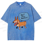 Unisex Dont Kill Yourself Dog Printed Washed Tee