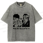 Unisex Samurai Champloo Japanese Printed Washed Tee