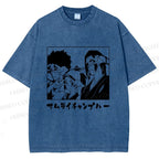 Unisex Samurai Champloo Japanese Printed Washed Tee