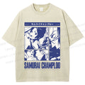 Unisex Samurai Champloo Printed Washed Tee