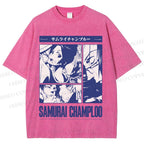 Unisex Samurai Champloo Printed Washed Tee
