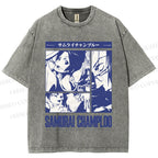 Unisex Samurai Champloo Printed Washed Tee