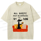 Unisex Dog-Approved Guest List Printed Washed Tee