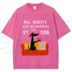 Unisex Dog-Approved Guest List Printed Washed Tee