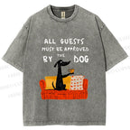 Unisex Dog-Approved Guest List Printed Washed Tee
