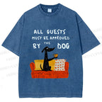 Unisex Dog-Approved Guest List Printed Washed Tee