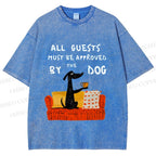 Unisex Dog-Approved Guest List Printed Washed Tee