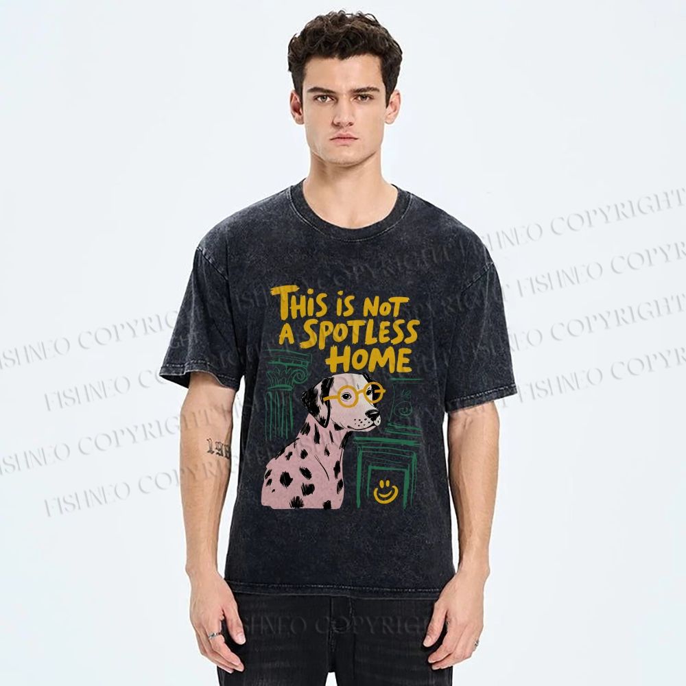 Unisex Dalmatian’s “Not Spotless” Home Printed Washed Tee
