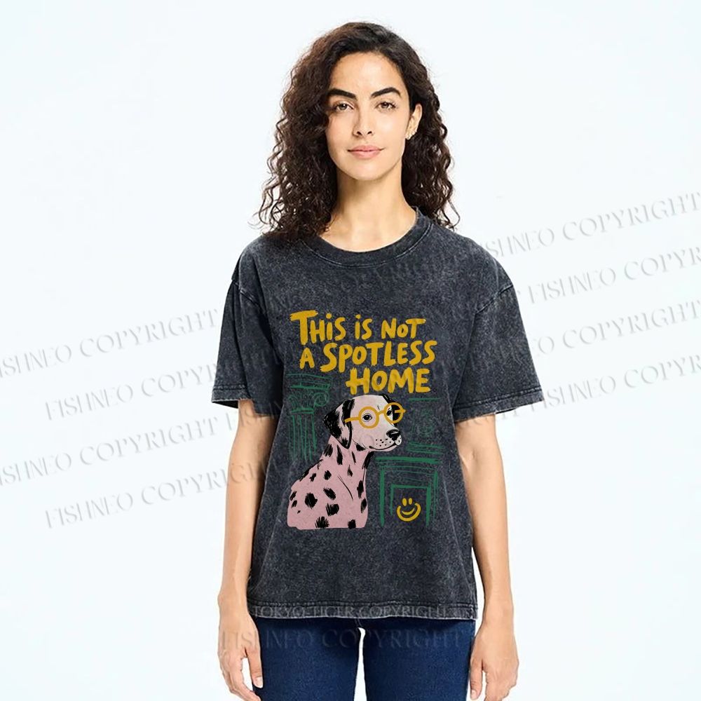 Unisex Dalmatian’s “Not Spotless” Home Printed Washed Tee