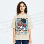 Unisex Hajime No Ippo The Fighting Printed Washed Tee