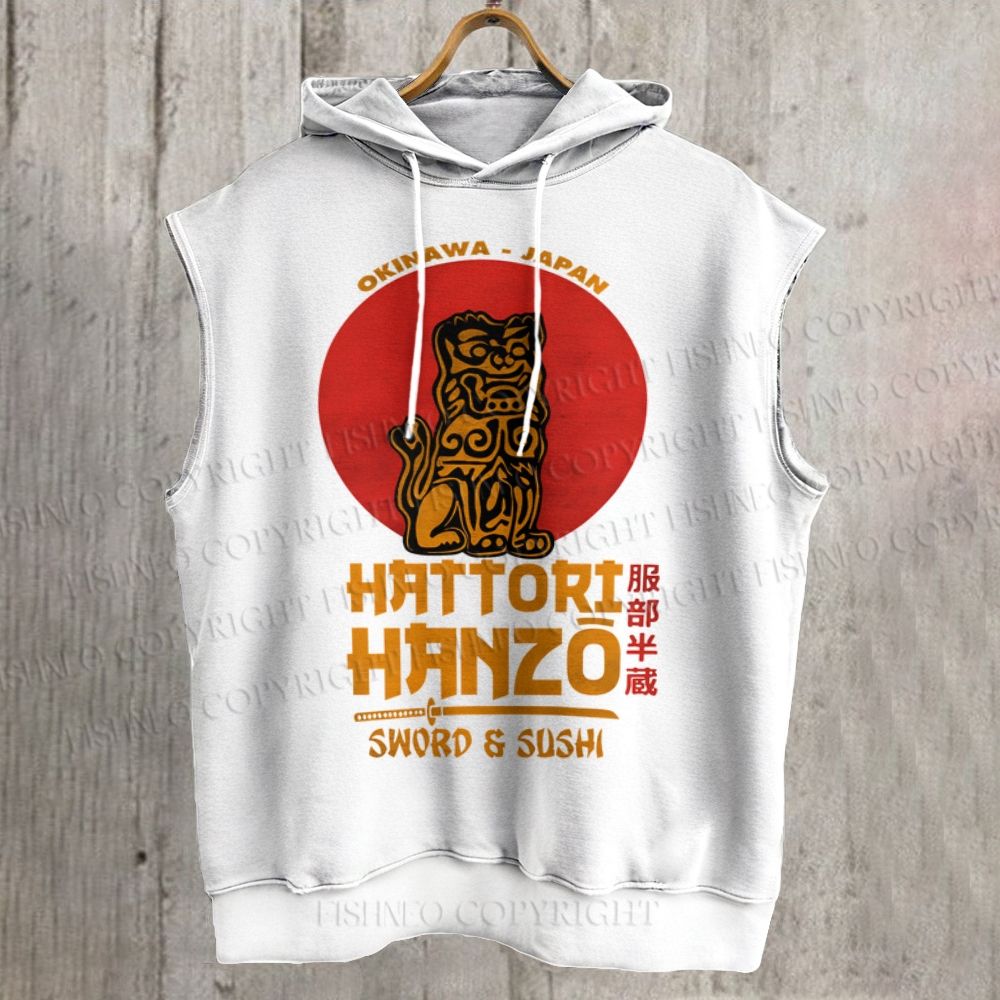 Unisex Hattori Hanzo Printed Sleeveless Hoodie