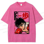 Unisex Hajime no Ippo Printed Washed Tee