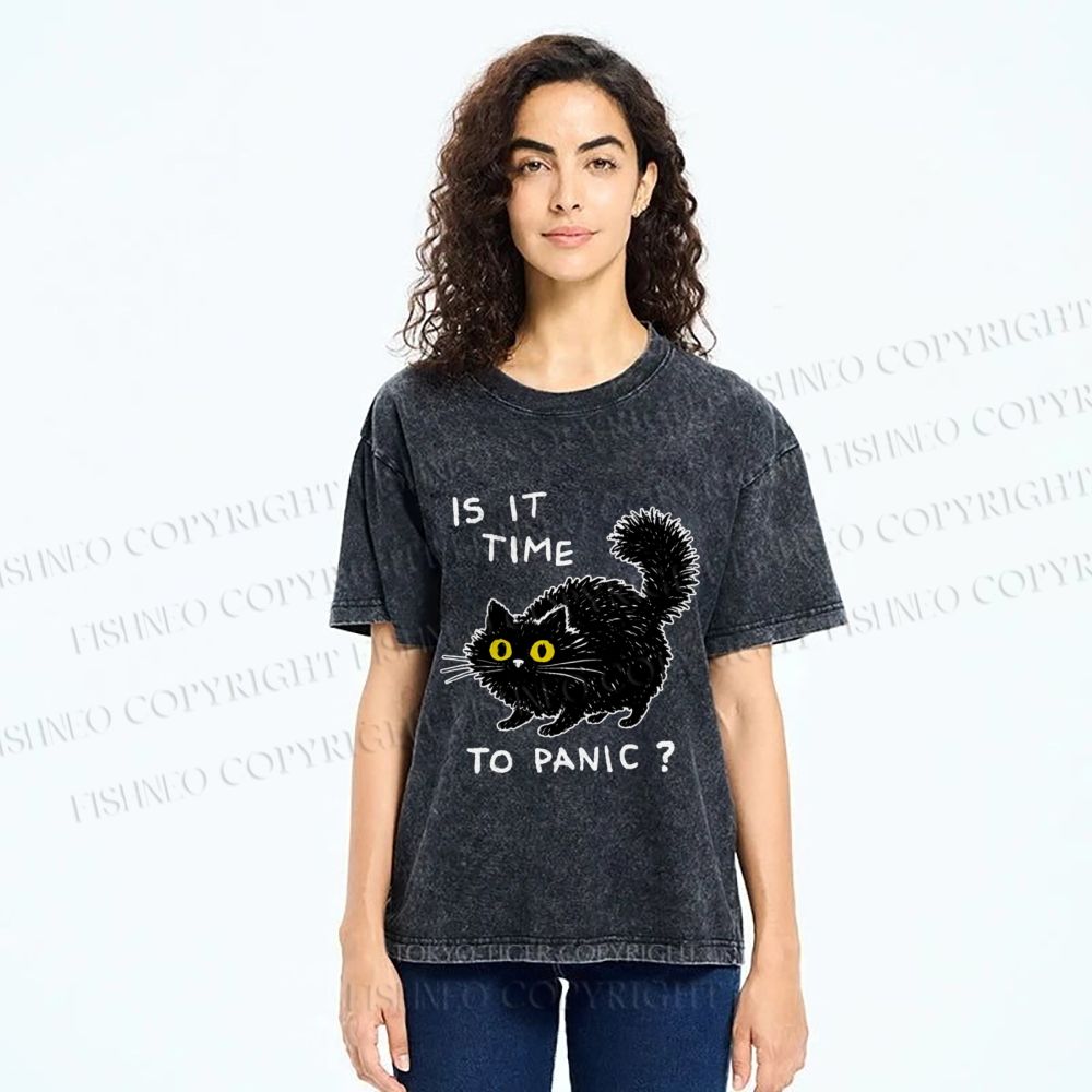 Unisex Is It Time To Panic Printed Washed Tee