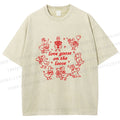 Unisex Love Goose On The Loose Printed Washed Tee