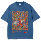 Unisex Yayoi Kusama Tokyo Printed Washed Tee