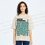 Unisex Yayoi Kusama Infinite Dots Printed Washed Tee