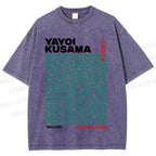 Unisex Yayoi Kusama Infinite Dots Printed Washed Tee