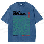 Unisex Yayoi Kusama Infinite Dots Printed Washed Tee