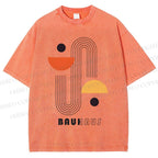 Unisex Bauhaus Art Geometry Printed Washed Tee