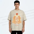 Unisex Valentine's Day Love Printed Washed Tee