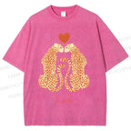 Unisex Valentine's Day Love Printed Washed Tee