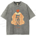 Unisex Valentine's Day Love Printed Washed Tee