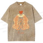 Unisex Valentine's Day Love Printed Washed Tee