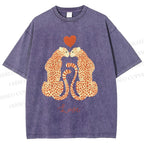 Unisex Valentine's Day Love Printed Washed Tee
