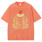 Unisex Valentine's Day Love Printed Washed Tee
