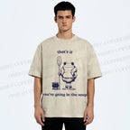 Unisex You're Going In The Soup Frog Printed Washed Tee