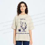Unisex You're Going In The Soup Frog Printed Washed Tee
