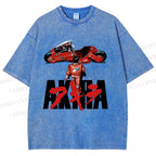 Unisex Akira Shotaro Kaneda Printed Washed Tee