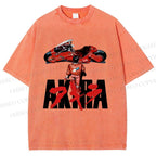 Unisex Akira Shotaro Kaneda Printed Washed Tee