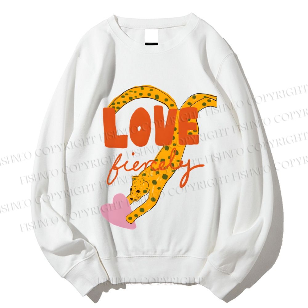 Unisex Funny Panther in Love Printed Sweatshirt