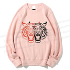 Unisex Patchwork Tiger Printed Sweatshirt