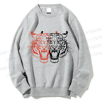 Unisex Patchwork Tiger Printed Sweatshirt