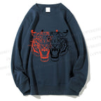Unisex Patchwork Tiger Printed Sweatshirt