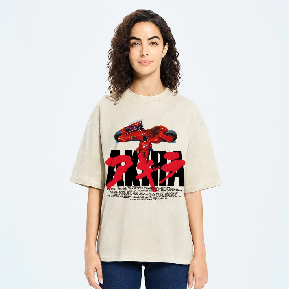 Unisex AKIRA Printed Washed Tee