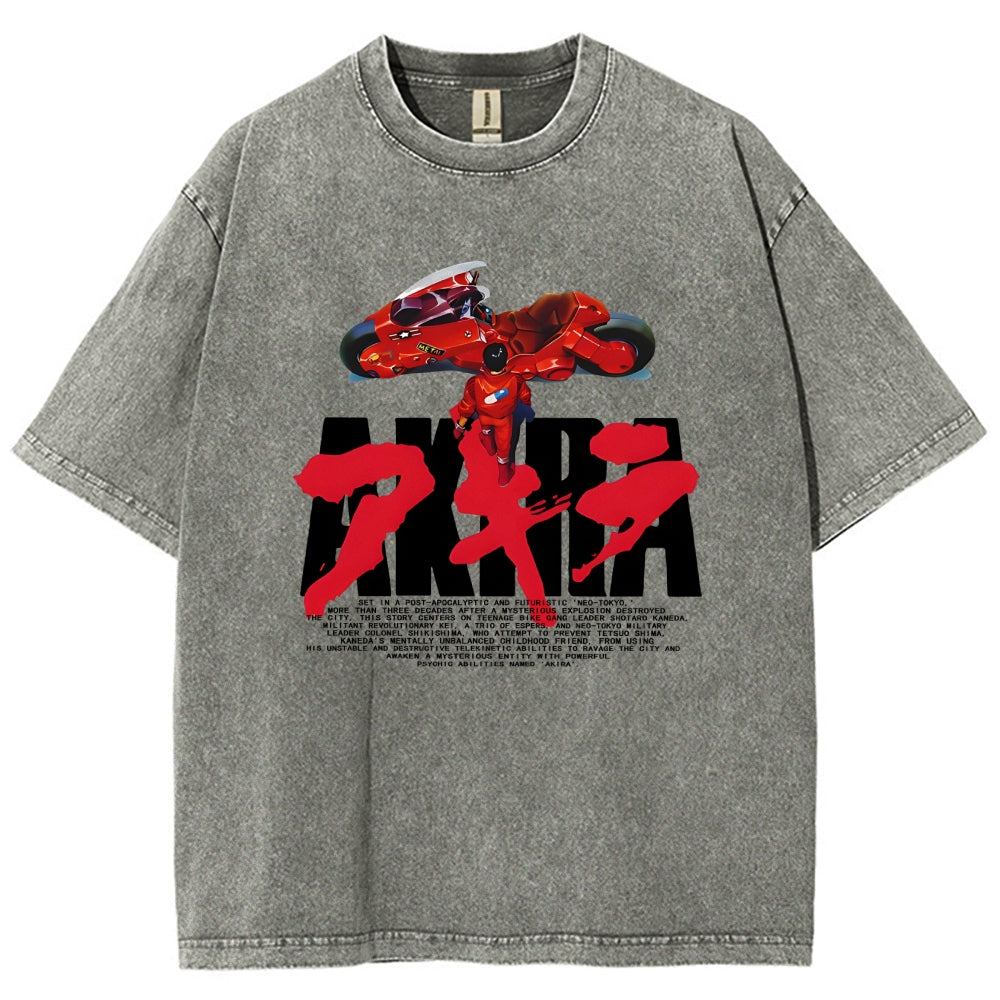 Unisex AKIRA Printed Washed Tee