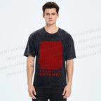 Unisex Yayoi Kusama Mushroom With Dots Printed Washed Tee