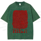 Unisex Yayoi Kusama Mushroom With Dots Printed Washed Tee