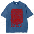 Unisex Yayoi Kusama Mushroom With Dots Printed Washed Tee