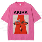 Unisex Akira Shotaro Kaneda Printed Washed Tee